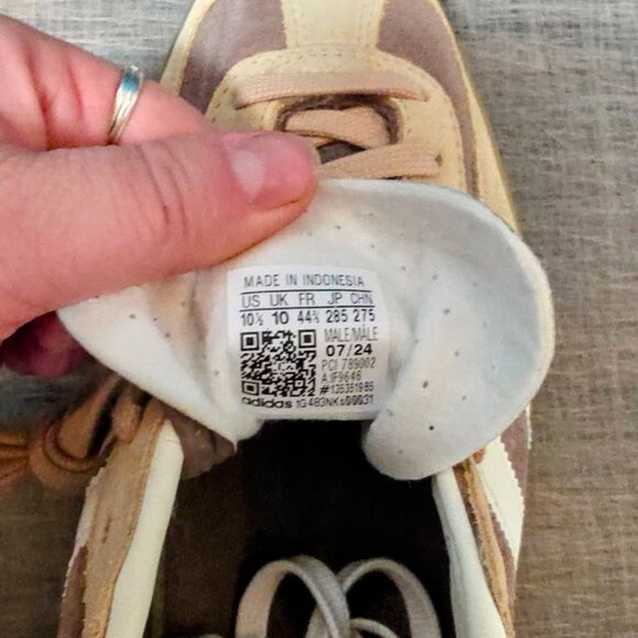 Adidas Gazelle Indoor Shoes Men's 10.5 Earth Strata / Cloud White / Magic Beige - Picture 4 of 4